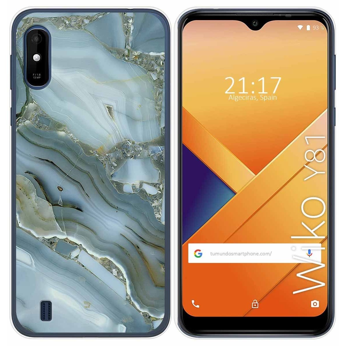 Funda Gel Tpu para Wiko Y81 diseño Mármol 09 Dibujos