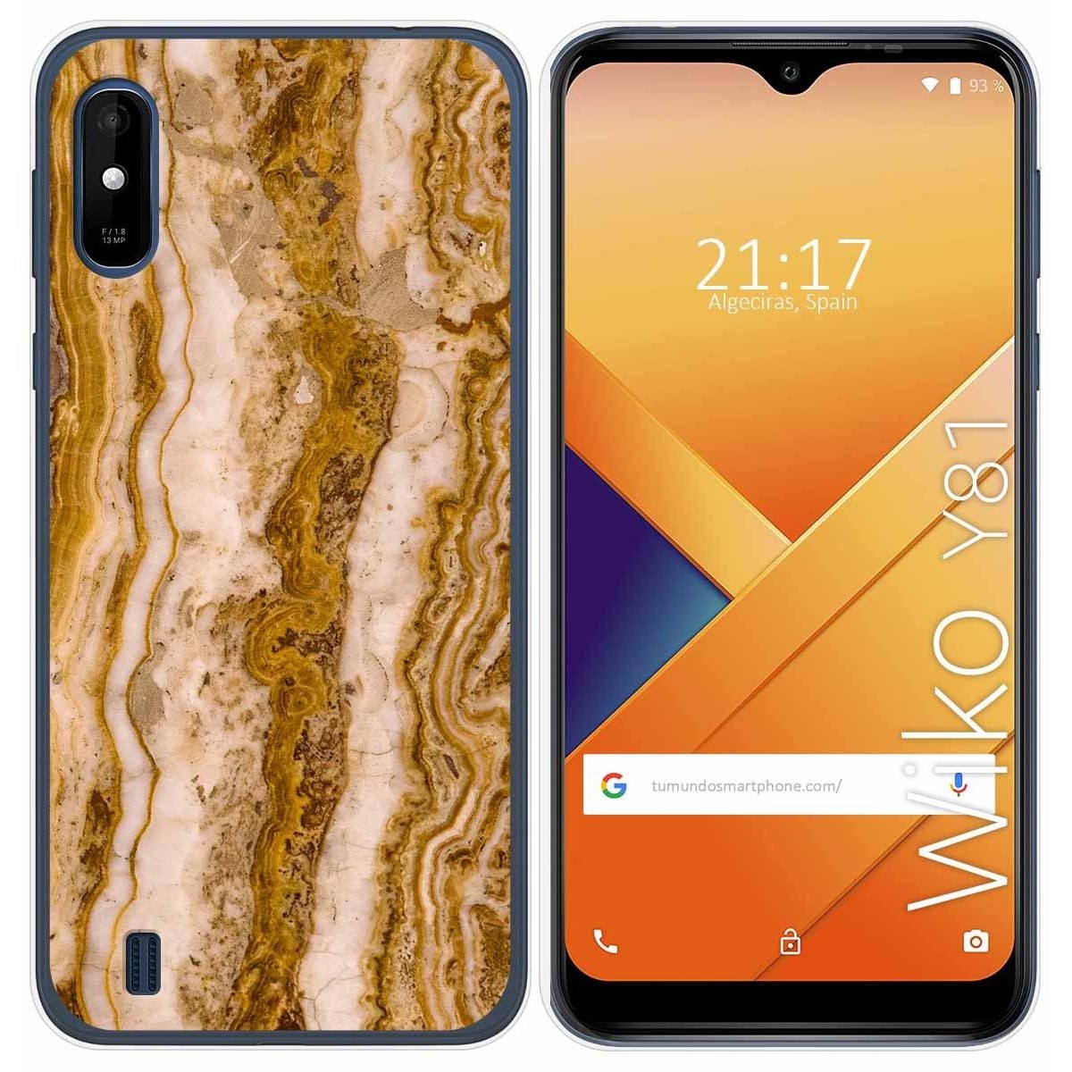 Funda Gel Tpu para Wiko Y81 diseño Mármol 10 Dibujos