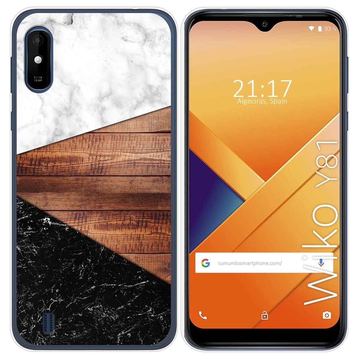 Funda Gel Tpu para Wiko Y81 diseño Mármol 11 Dibujos