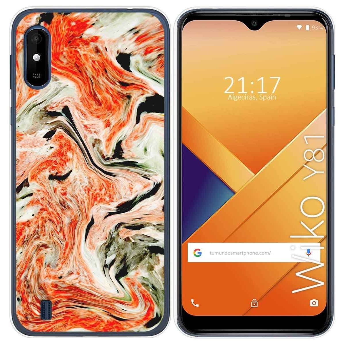 Funda Gel Tpu para Wiko Y81 diseño Mármol 12 Dibujos