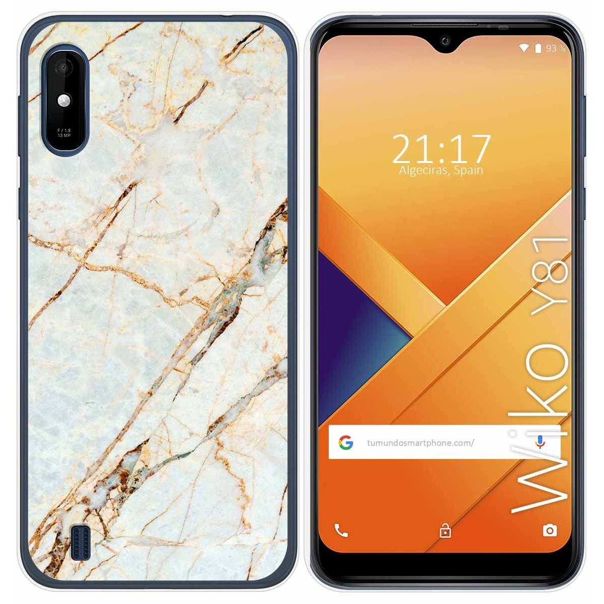 Funda Gel Tpu para Wiko Y81 diseño Mármol 13 Dibujos