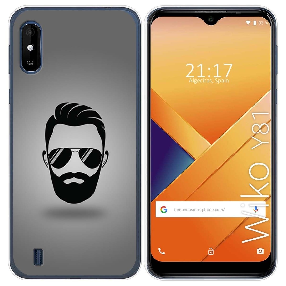 Funda Gel Tpu para Wiko Y81 diseño Barba Dibujos