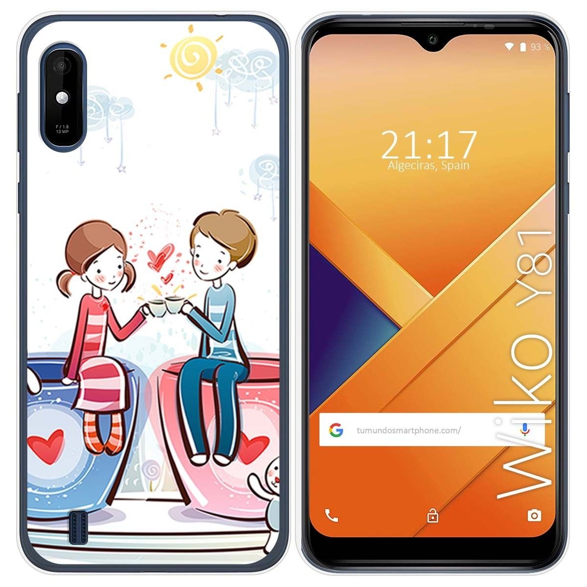Funda Gel Tpu para Wiko Y81 diseño Café Dibujos