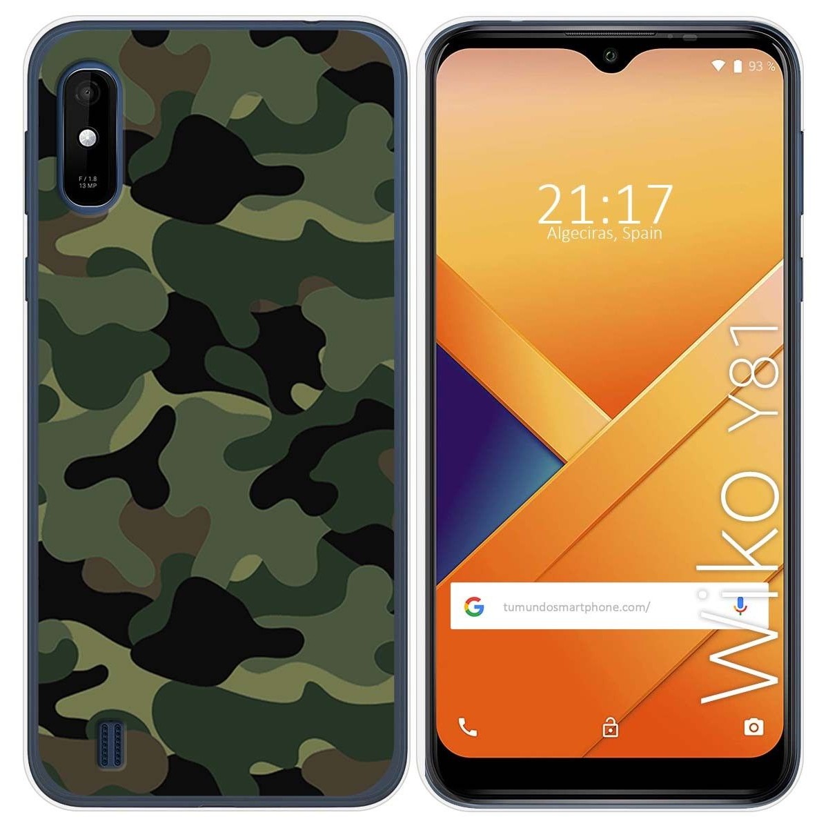 Funda Gel Tpu para Wiko Y81 diseño Camuflaje Dibujos