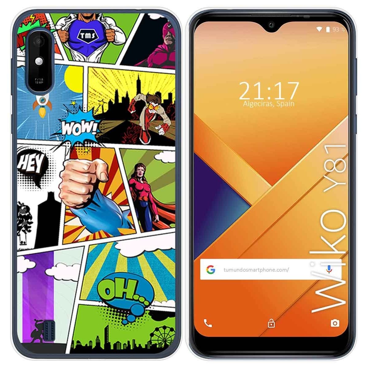 Funda Gel Tpu para Wiko Y81 diseño Comic Dibujos