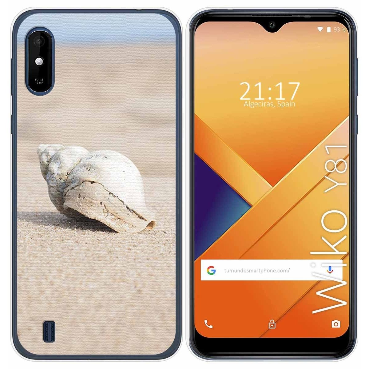 Funda Gel Tpu para Wiko Y81 diseño Concha Dibujos