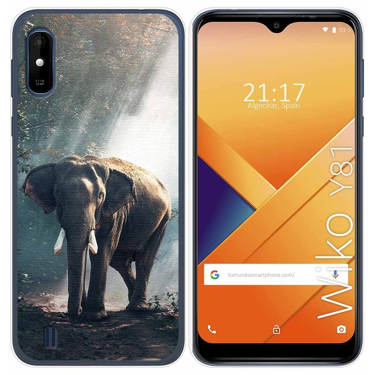 Funda Gel Tpu para Wiko Y81 diseño Elefante Dibujos