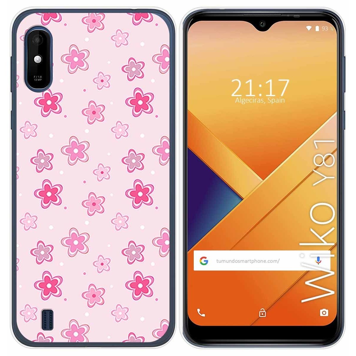 Funda Gel Tpu para Wiko Y81 diseño Flores Dibujos