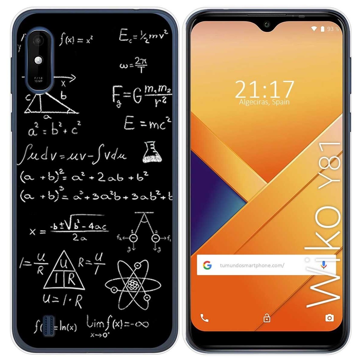 Funda Gel Tpu para Wiko Y81 diseño Formulas Dibujos