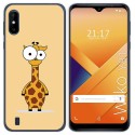 Funda Gel Tpu para Wiko Y81 diseño Jirafa Dibujos
