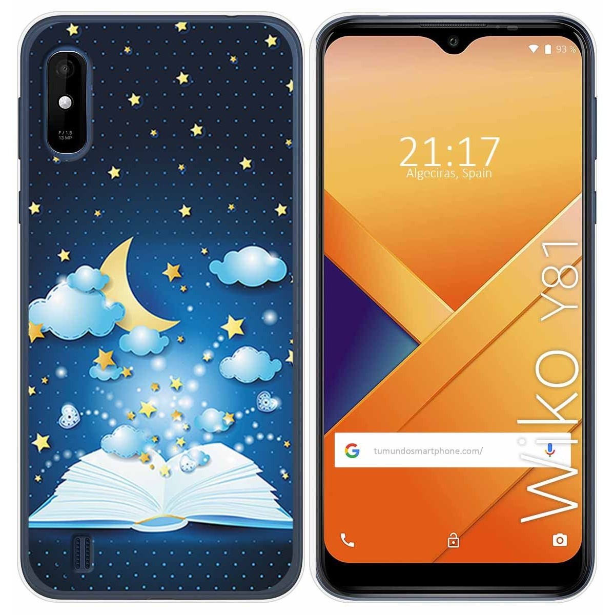 Funda Gel Tpu para Wiko Y81 diseño Libro Cuentos Dibujos