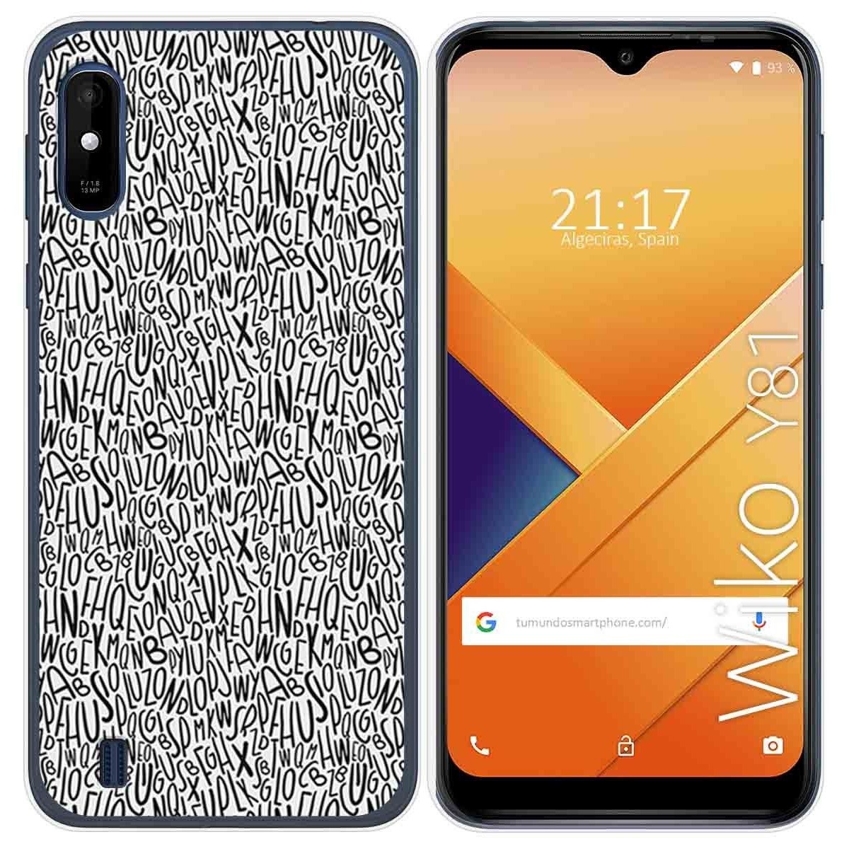 Funda Gel Tpu para Wiko Y81 diseño Letras Dibujos