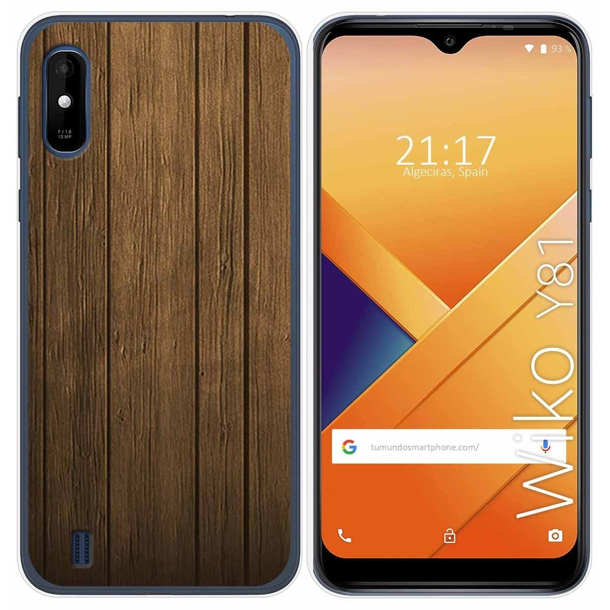 Funda Gel Tpu para Wiko Y81 diseño Madera Dibujos