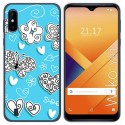 Funda Gel Tpu para Wiko Y81 diseño Mariposas Dibujos