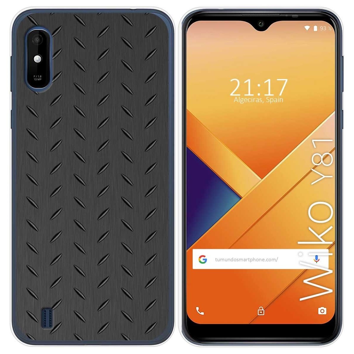 Funda Gel Tpu para Wiko Y81 diseño Metal Dibujos