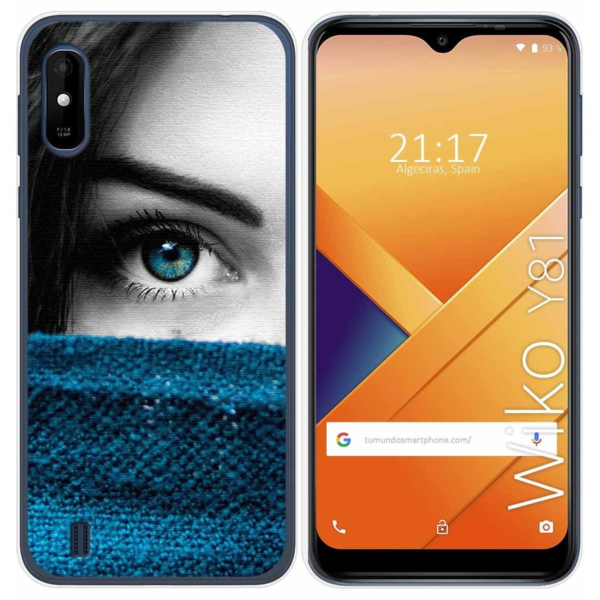 Funda Gel Tpu para Wiko Y81 diseño Ojo Dibujos