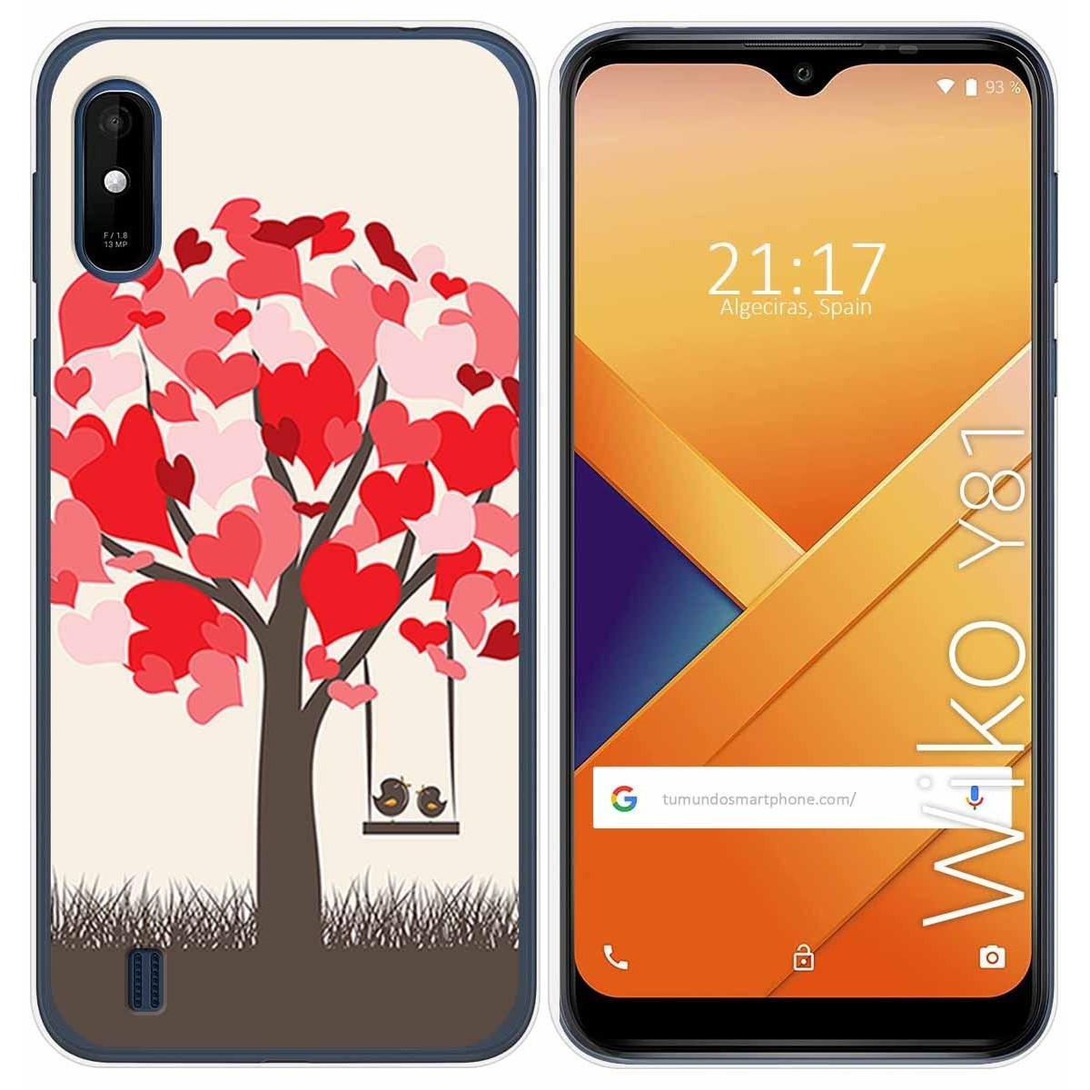 Funda Gel Tpu para Wiko Y81 diseño Pajaritos Dibujos