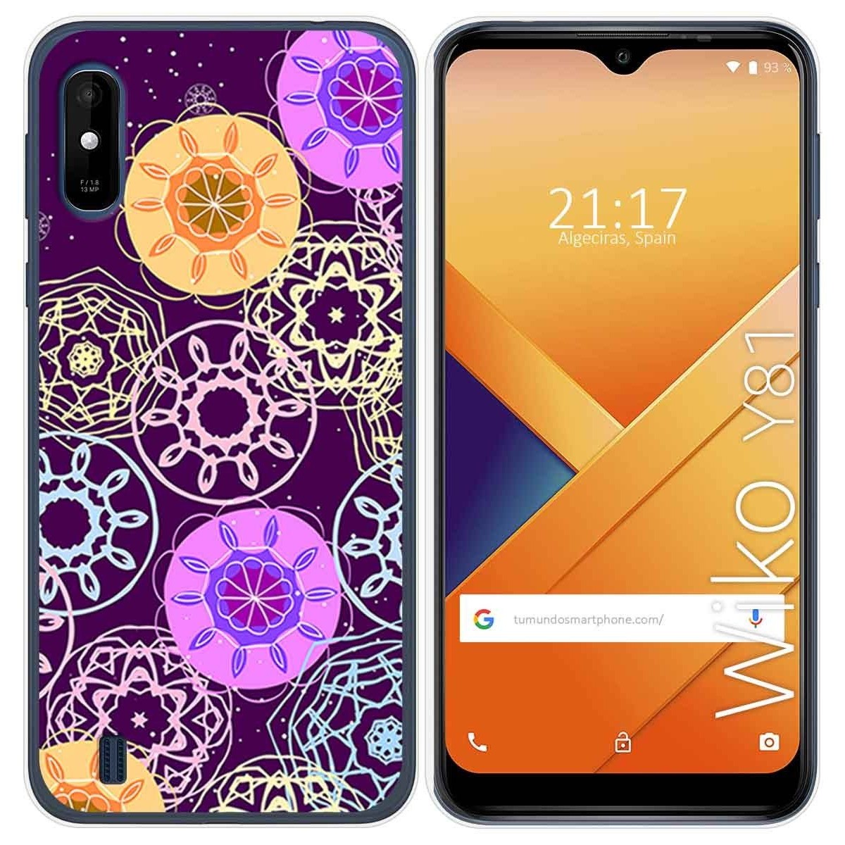 Funda Gel Tpu para Wiko Y81 diseño Radial Dibujos