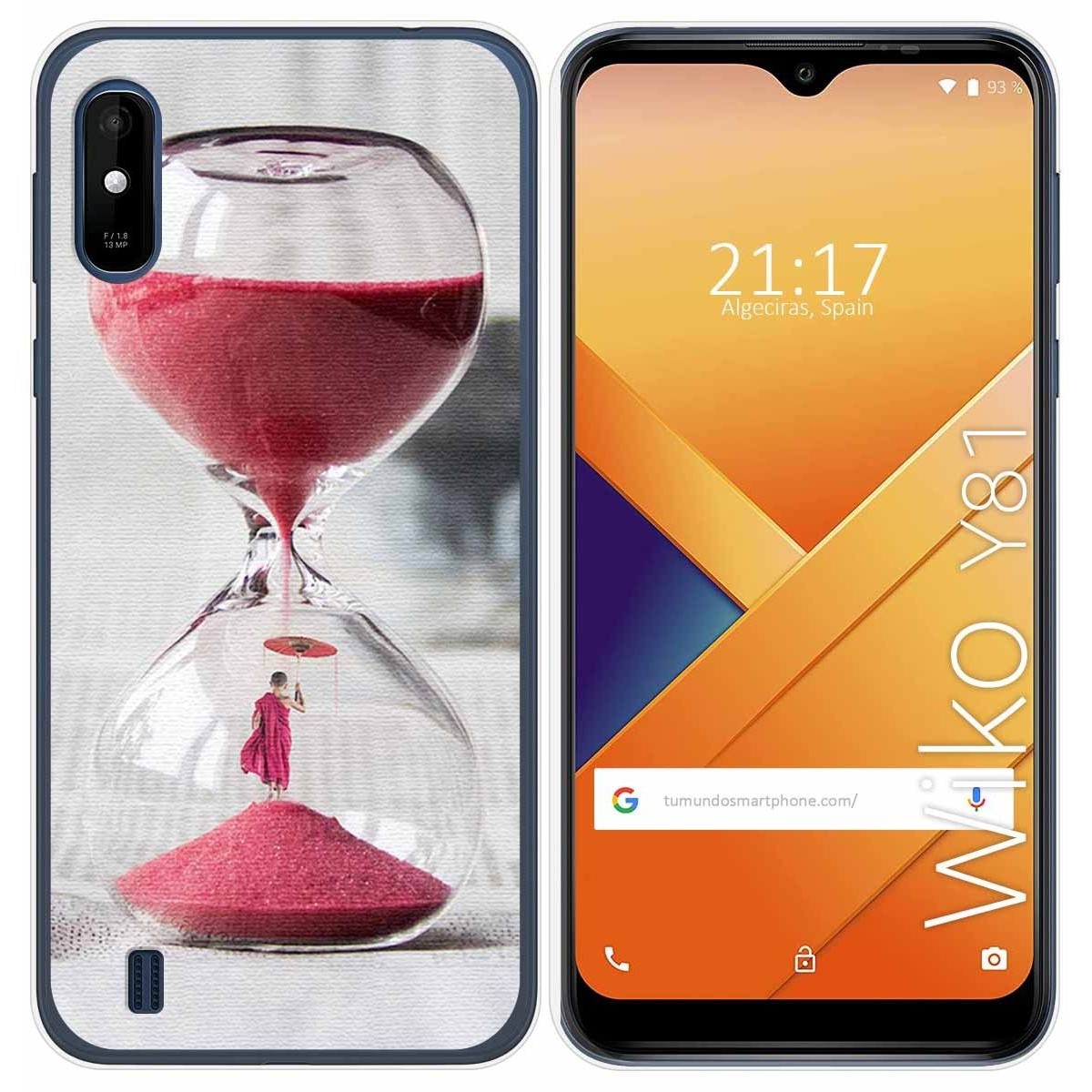 Funda Gel Tpu para Wiko Y81 diseño Reloj Dibujos