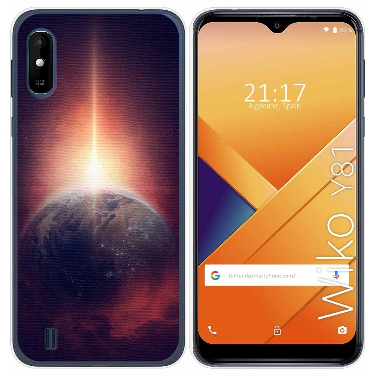 Funda Gel Tpu para Wiko Y81 diseño Tierra Dibujos