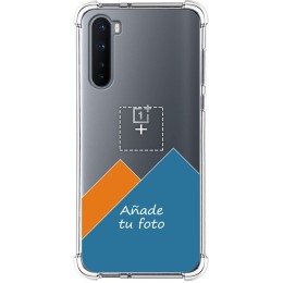 Personaliza tu Funda Silicona Anti-Golpes Transparente con tu Fotografía para OnePlus Nord personalizada