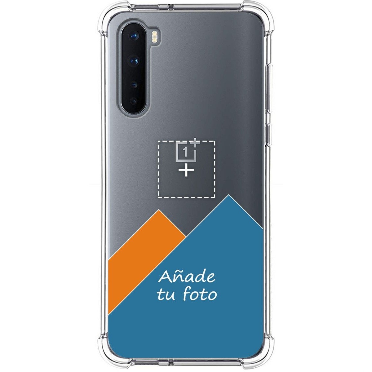 Personaliza tu Funda Silicona Anti-Golpes Transparente con tu Fotografía para OnePlus Nord personalizada