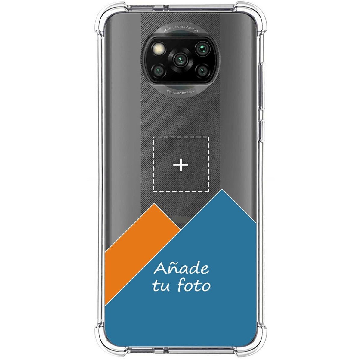 Personaliza tu Funda Silicona Anti-Golpes Transparente con tu Fotografía para Xiaomi POCO X3 NFC / X3 PRO personalizada