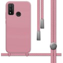 Funda Silicona Líquida con Cordón para Huawei P Smart 2020 color Rosa