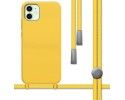 Funda Silicona Líquida con Cordón para Iphone 12 Mini (5.4) color Amarilla