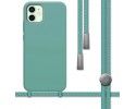Funda Silicona Líquida con Cordón para Iphone 12 Mini (5.4) color Verde