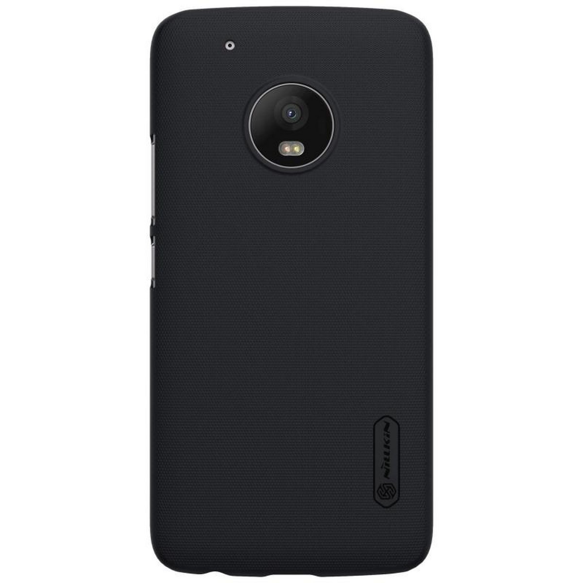 Carcasa Funda Negra Nillkin Modelo Frosted + Protector para Lenovo Moto G5 Plus