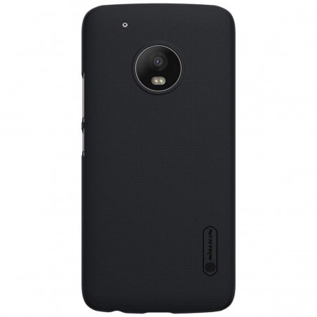 Carcasa Funda Negra Nillkin Modelo Frosted + Protector para Lenovo Moto G5 Plus