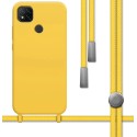 Funda Silicona Líquida con Cordón para Xiaomi Redmi 9C color Amarilla