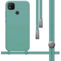 Funda Silicona Líquida con Cordón para Xiaomi Redmi 9C color Verde