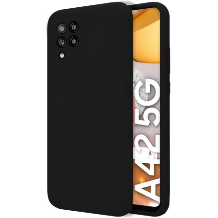 Funda Silicona Líquida Ultra Suave para Samsung Galaxy A42 5G color Negra