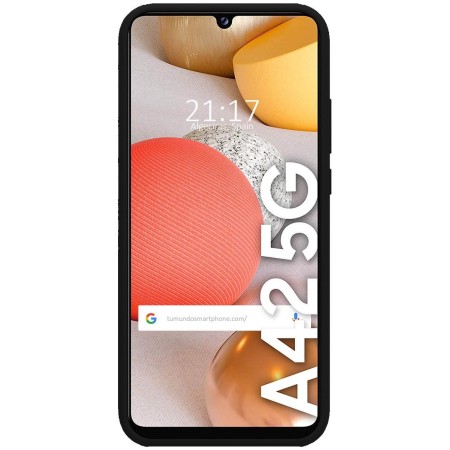 Funda Silicona Líquida Ultra Suave para Samsung Galaxy A42 5G color Negra