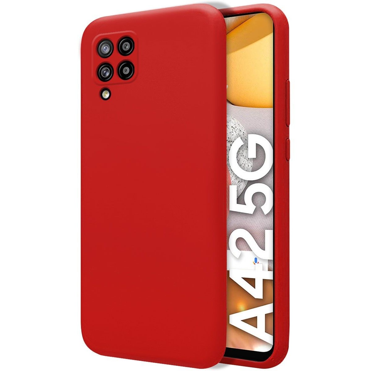 Funda Silicona Líquida Ultra Suave para Samsung Galaxy A42 5G color Roja