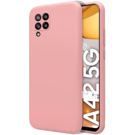 Funda Silicona Líquida Ultra Suave para Samsung Galaxy A42 5G color Rosa