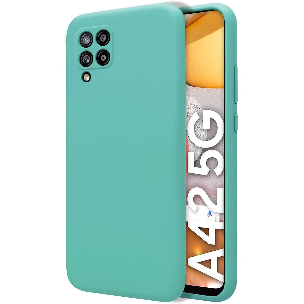 Funda Silicona Líquida Ultra Suave para Samsung Galaxy A42 5G color Verde