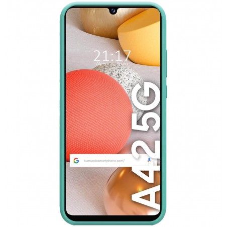 Funda Silicona Líquida Ultra Suave para Samsung Galaxy A42 5G color Verde