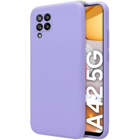Funda Silicona Líquida Ultra Suave para Samsung Galaxy A42 5G color Morada