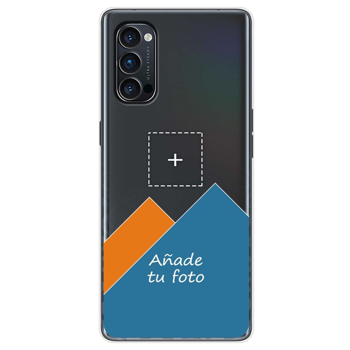 Personaliza tu Funda Gel Silicona Transparente con tu Fotografia para Oppo Reno 4 Pro 5G dibujo personalizada