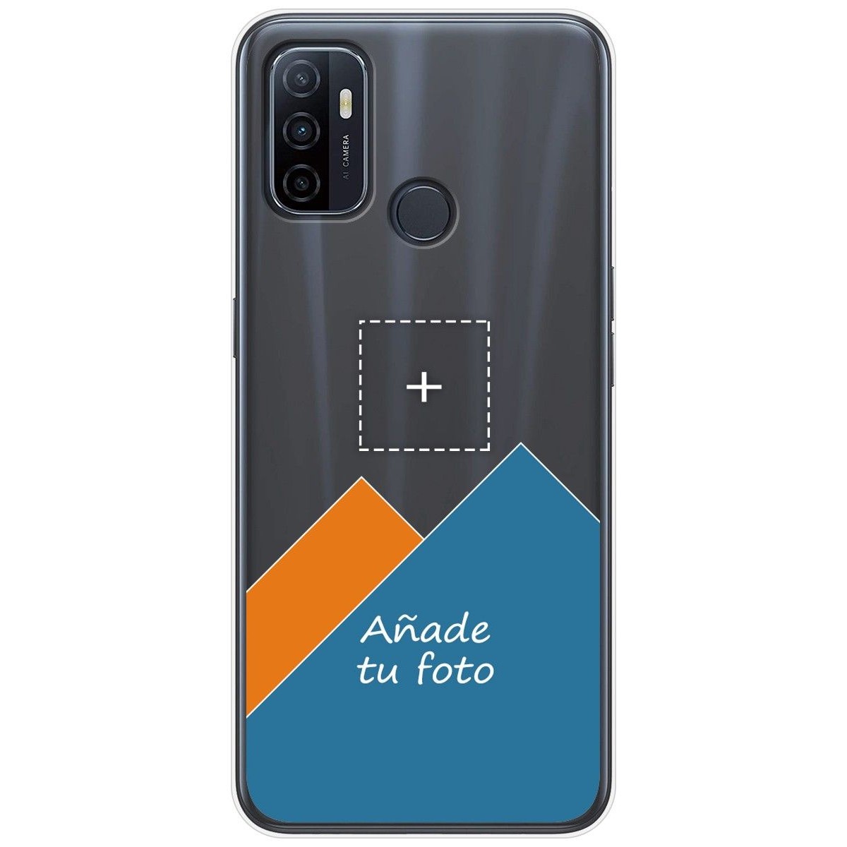 Personaliza tu Funda Gel Silicona Transparente con tu Fotografia para Oppo A53 / A53s dibujo personalizada