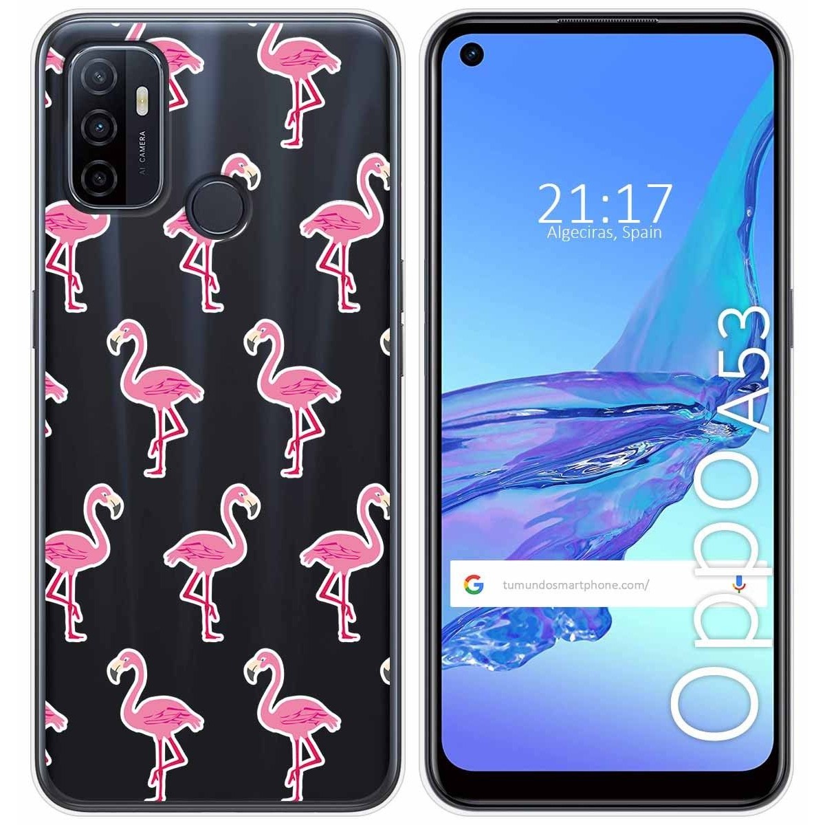Funda Gel Transparente para Oppo A53 / A53s diseño Flamenco Dibujos
