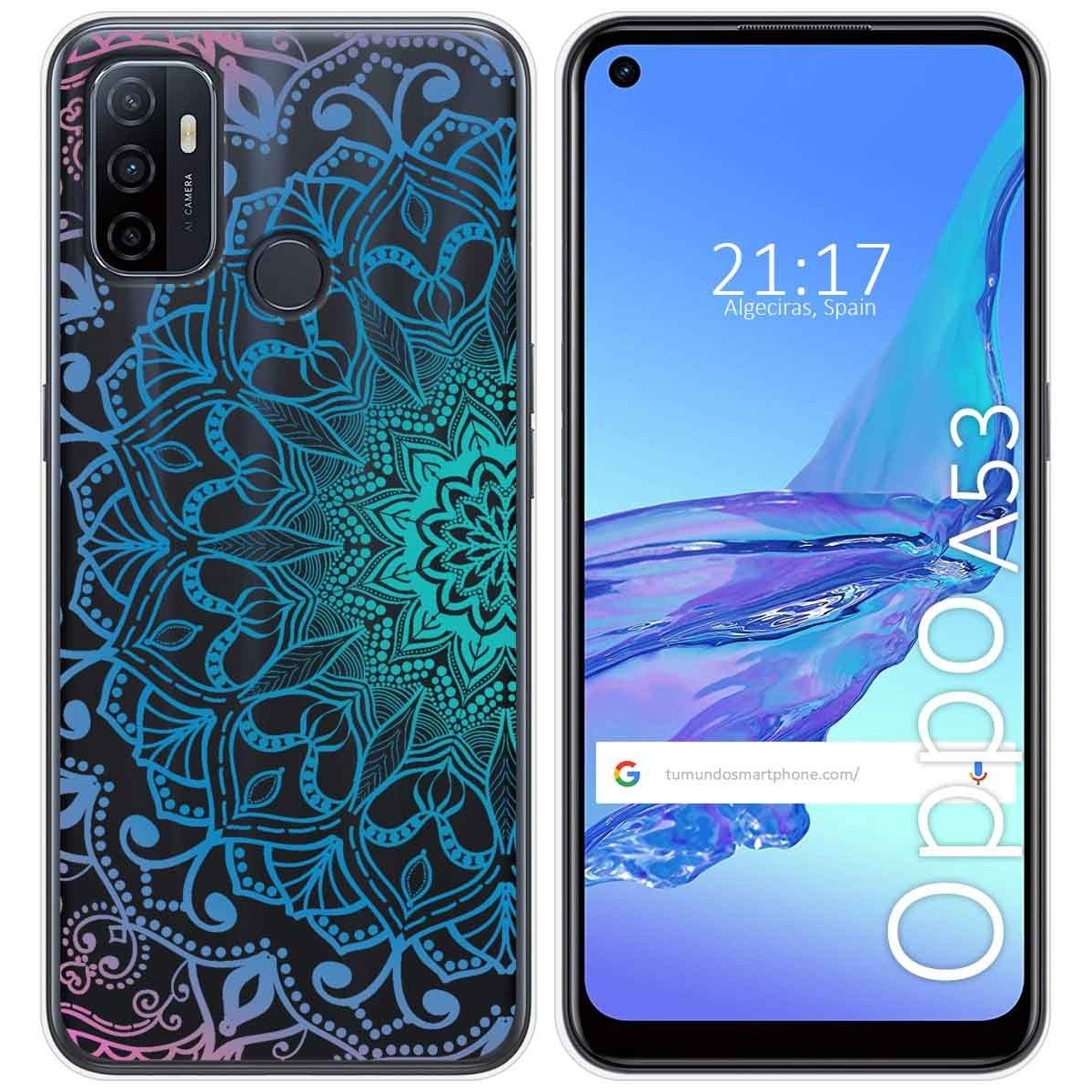 Funda Gel Transparente para Oppo A53 / A53s diseño Mandala Dibujos