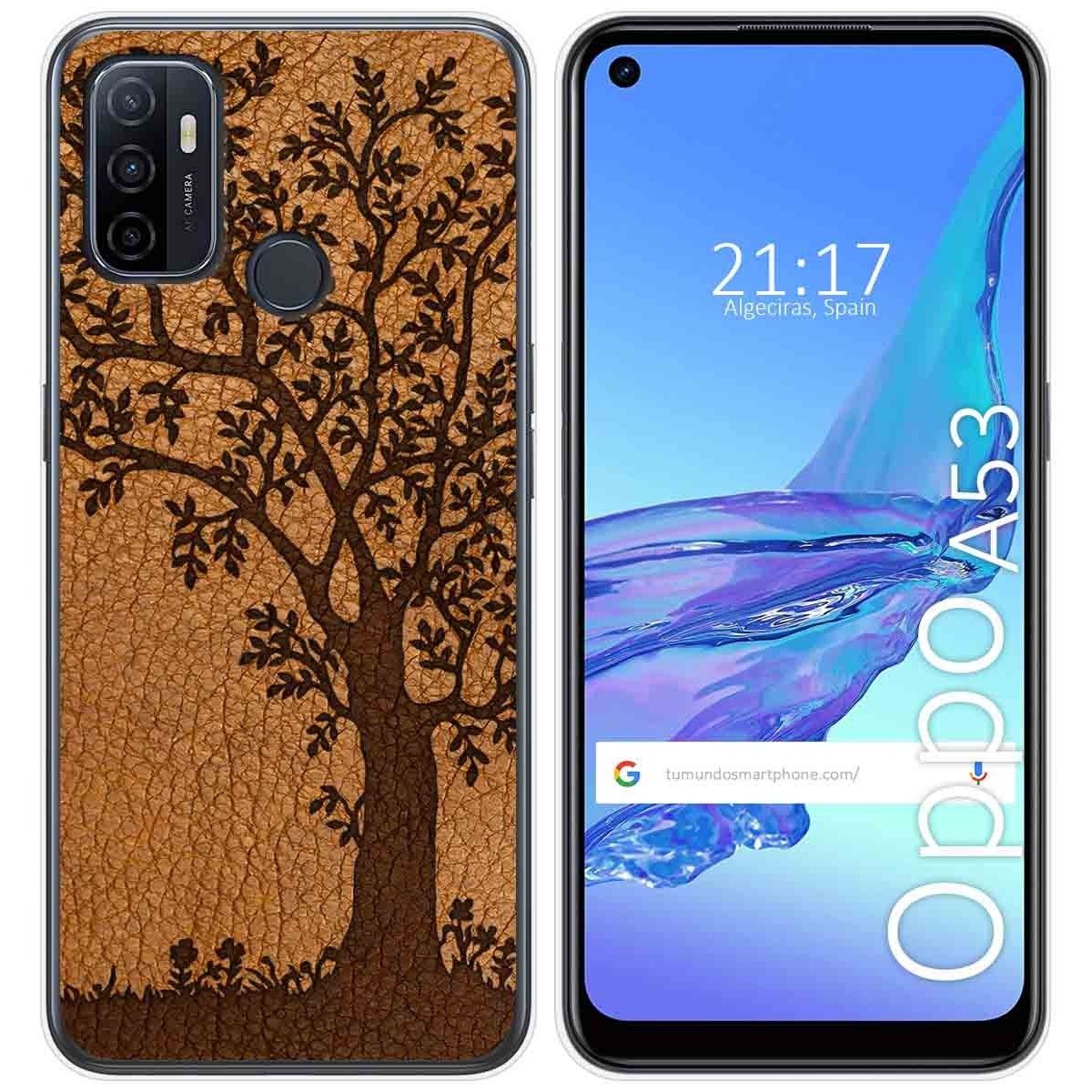 Funda Gel Tpu para Oppo A53 / A53s diseño Cuero 03 Dibujos