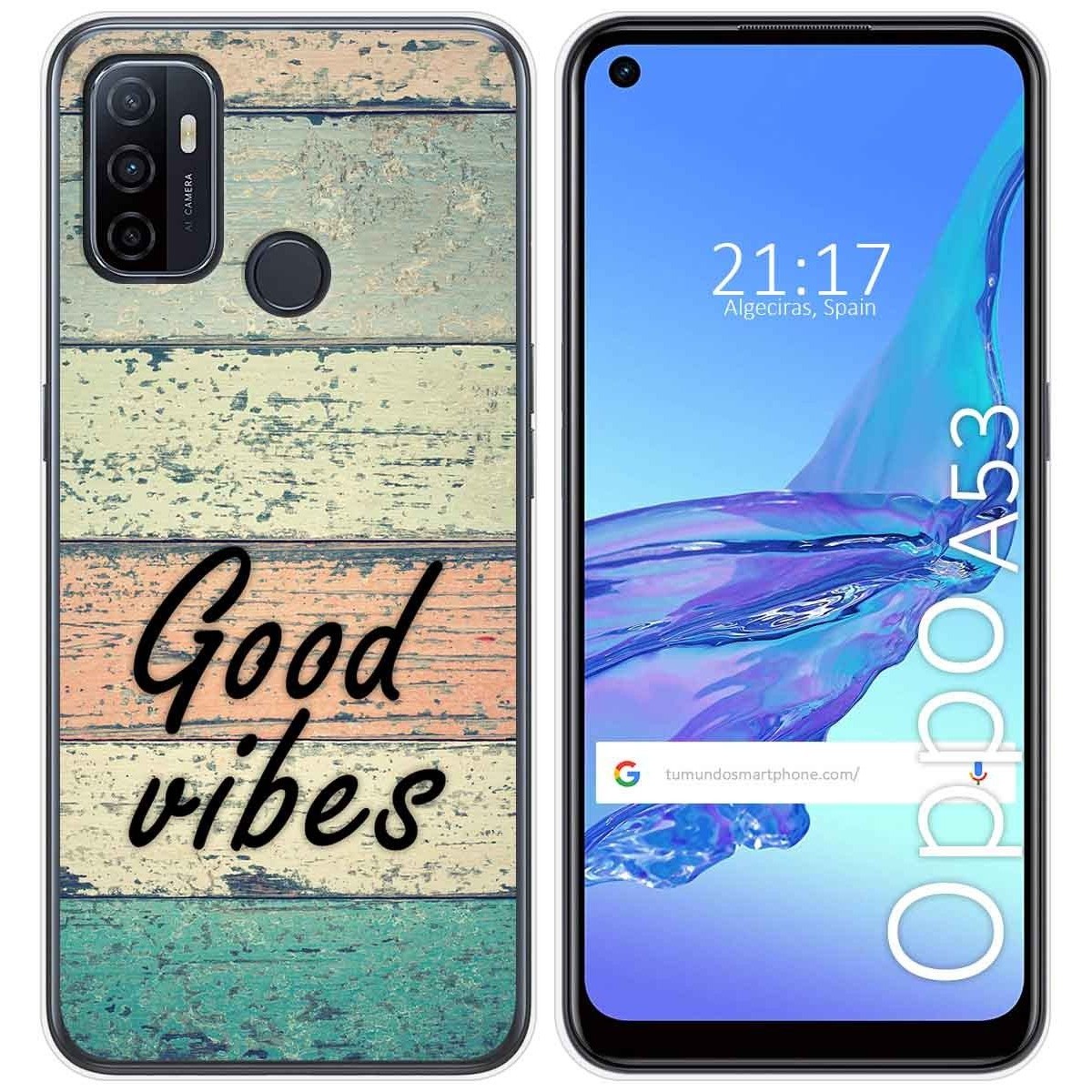 Funda Gel Tpu para Oppo A53 / A53s diseño Madera 01 Dibujos