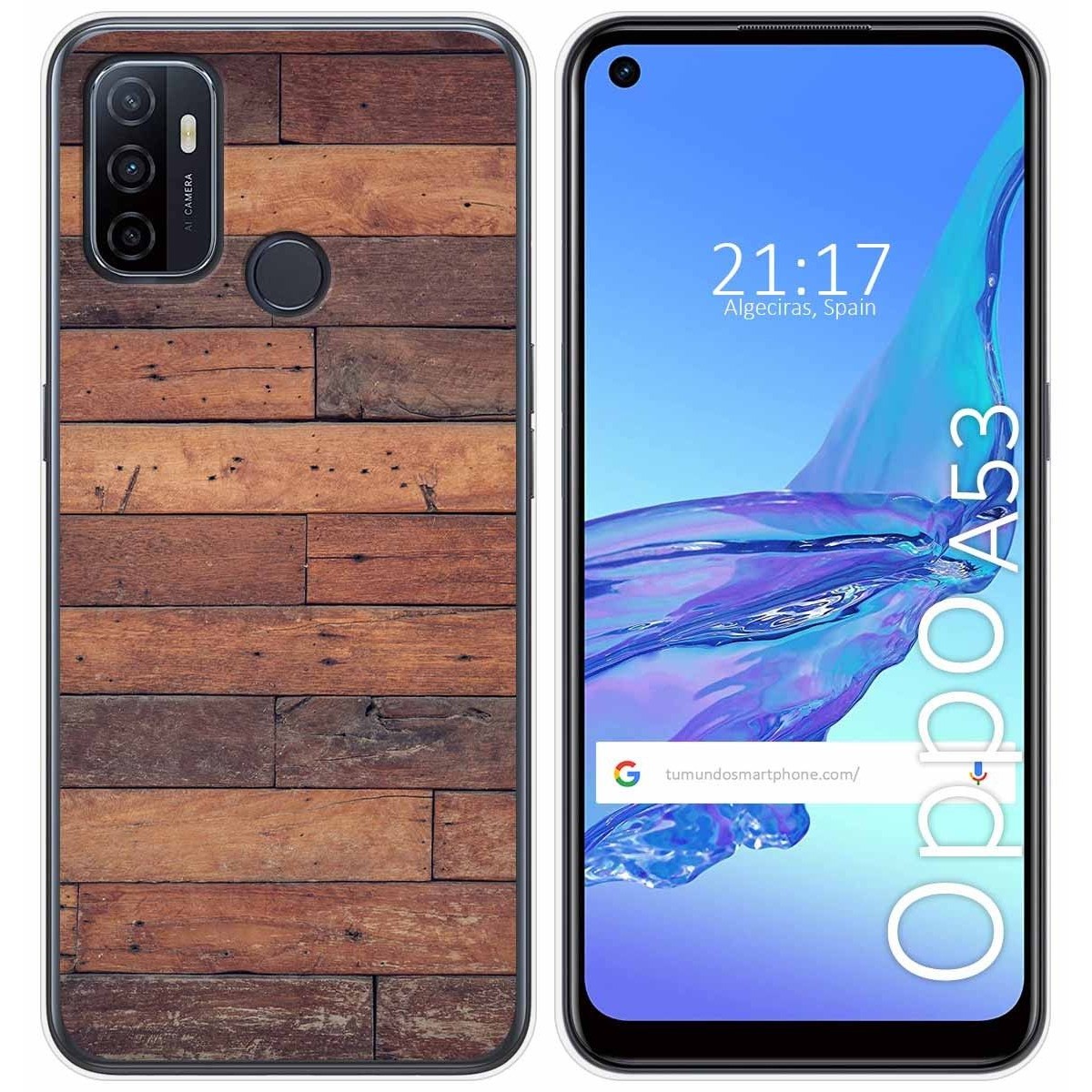 Funda Gel Tpu para Oppo A53 / A53s diseño Madera 03 Dibujos