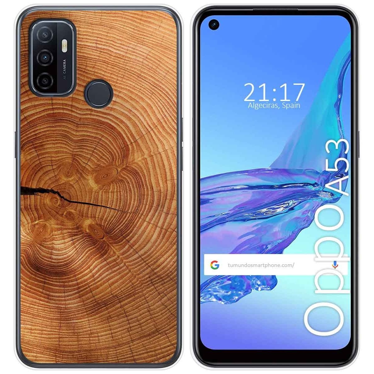 Funda Gel Tpu para Oppo A53 / A53s diseño Madera 04 Dibujos