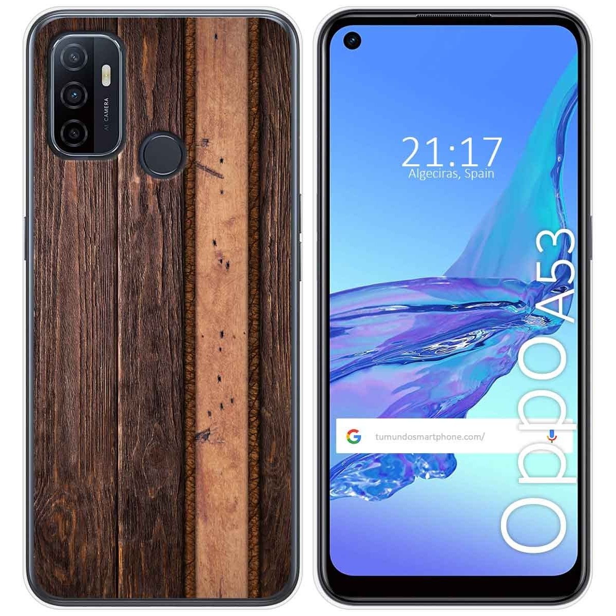 Funda Gel Tpu para Oppo A53 / A53s diseño Madera 05 Dibujos